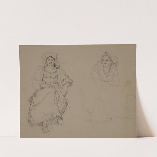 Deux italiennes assises by Jacques-Raymond Brascassat