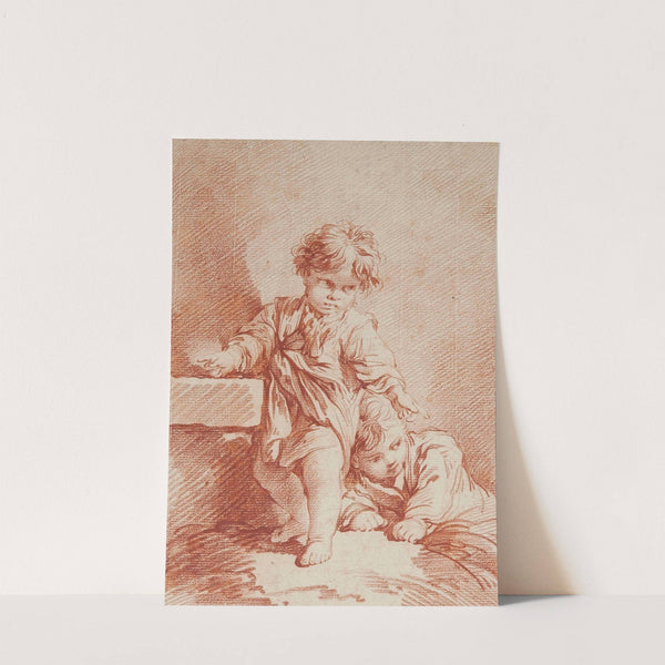 Deux jeunes garçons dont un allongé by François Boucher