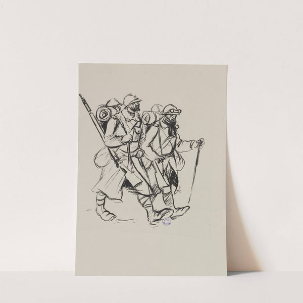 Deux soldats marchant sur la droite (1915-1916) by Georges Goursat (Sem)