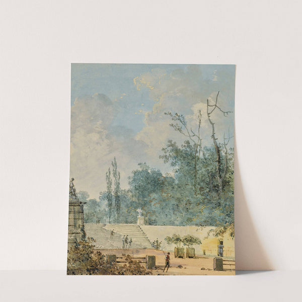 Deux vues du parc de Saint-Cloud by Louis Gabriel Moreau