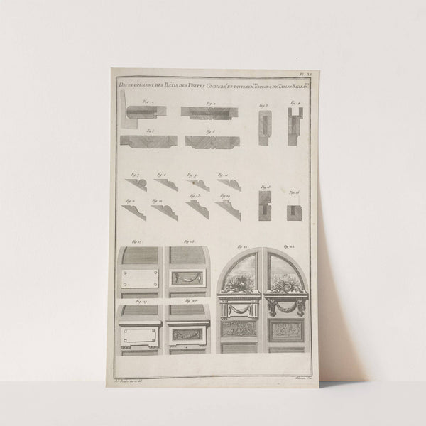 Developement des bâtis, des portes cocheres, et differentes especes, de tables saillantes. by André Jacob Roubo
