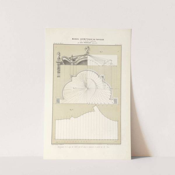 Développement de la coupe des etoffes pur les chassis à voussures et cintrés sur les faces. by Jules Verdellet