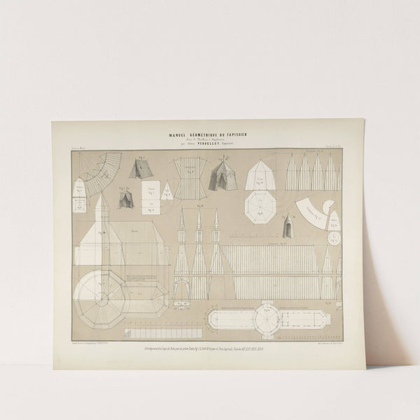 Developpement de la coupe des toiles pour les petites tentes, fig. 1, 5-10, et 14 et pour la tente impériale, planches XLV, XLVI, XLVII, XLVIII. by Jules Verdellet