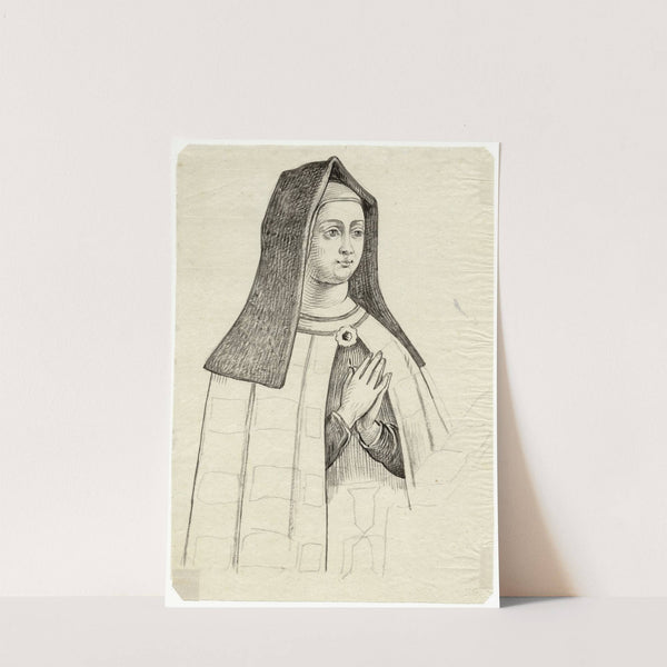 Devote non: halffiguur, driekwart naar rechts by David Humbert de Superville