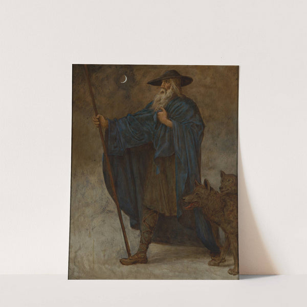 Dezember (Wotan mit Wölfen) (1906) by Hans Thoma