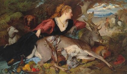 Diana amongst the spoils of the hunt