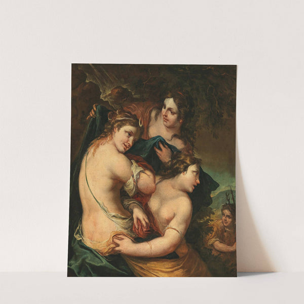 Diana and her nymphs surprised by Actaeon by Venetian School