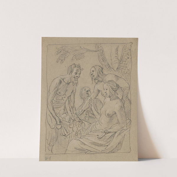 Diana and Two Nymphs Receiving Gifts from a Satyr (recto) by Gerard van Honthorst