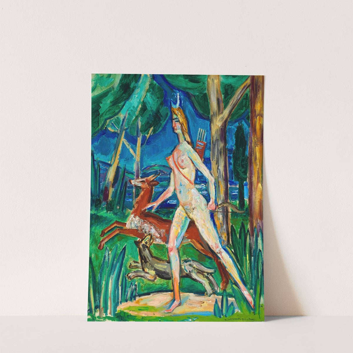 Diana in the forest by Zygmunt Waliszewski
