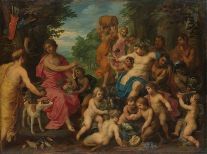 Diana Offered Wine and Fruit by Bacchus and his Retinue — size preview