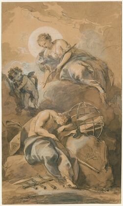 Diana spying on Endymion