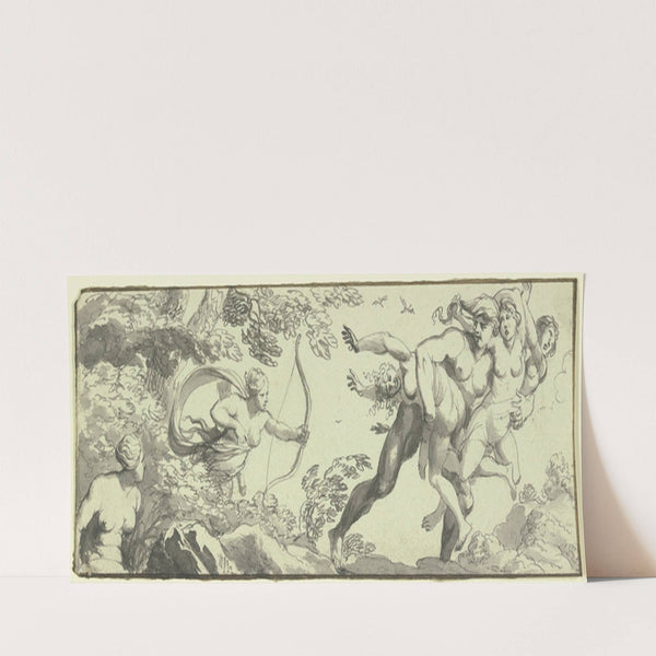 Diana verfolgt den Räuber ihrer Nymphen (ca 1626) by Pierre Brebiette