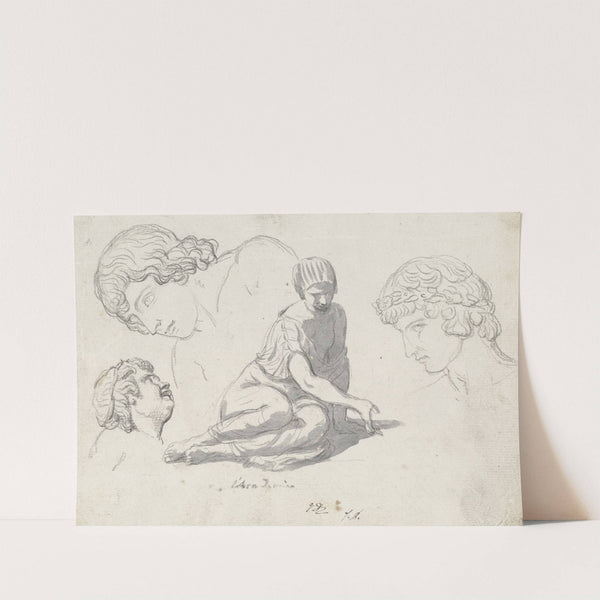 Dice-Thrower and Other Studies after Ancient Sculptures by Jacques Louis David