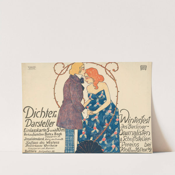 Dichter & Darsteller Winterfest des Berliner Journalisten & Schriftsteller Vereins (1909) by August Hajduk