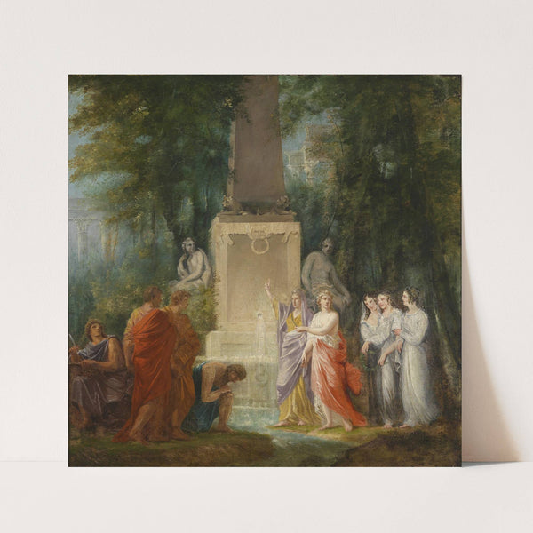 Dichter trinken am Kastalischen Quell das Wasser der Wahrhei by Heinrich Friedrich Füger