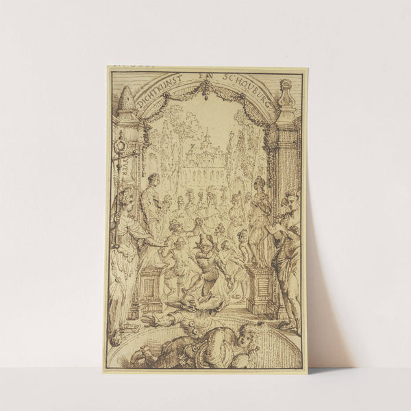 Dichtkunst en Schouburg by Romeyn De Hooghe