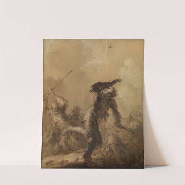 Dicing, Drabbing and Drinking Bring Man to Destruction (1604-1662) by Adriaen van de Venne