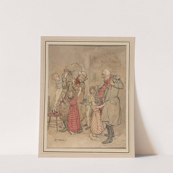 Dickens’ Christmas carol. Scrooge dreams (1906-1921) by Arthur Rackham