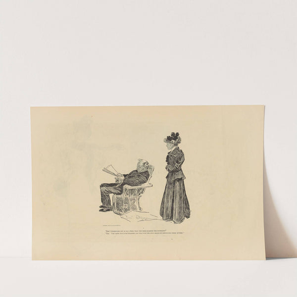 ‘Did I understand you to say, john, that the tenor married the contralto’ (1893-1900) by Charles Dana Gibson