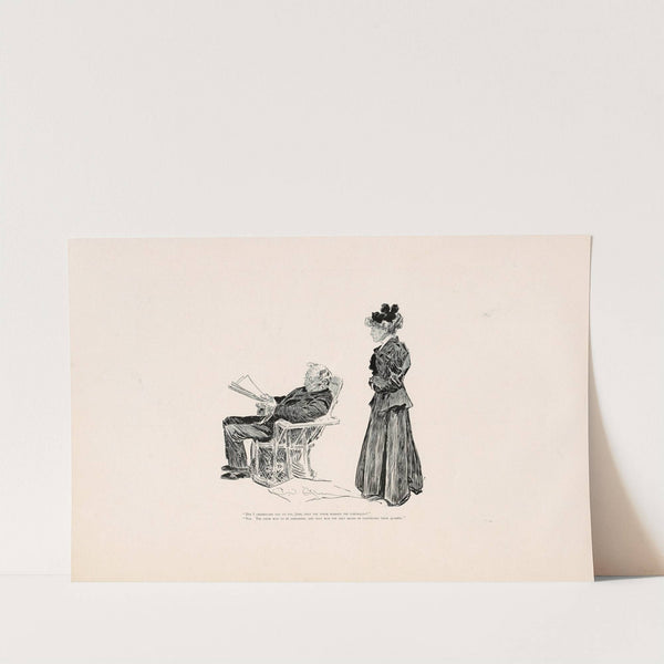 ‘Did i understand you to say, John, that the tenor married the contralto’ (1896) by Charles Dana Gibson