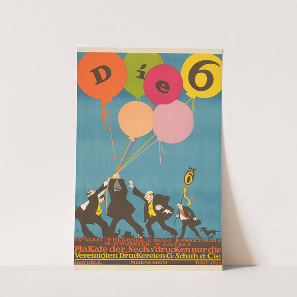 Die 6. Plakate der Sechs drucken nur die Vereinigten Druckereien G. Schuh & Cie (1914) by Emil Preetorius