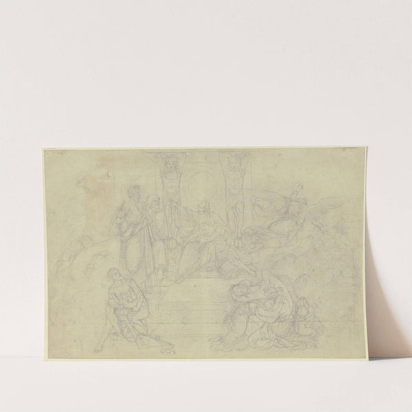 Die Ankündigung der zehnten Plage; Die Tötung der Erstgeburt by Peter von Cornelius