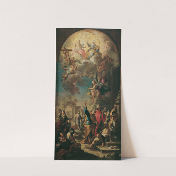 Die Apostel Petrus und Johannes heilen einen by Martino Altomonte