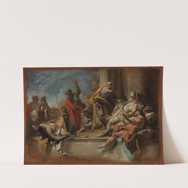 Die Apostel Petrus und Paulus, Kranke heilend by Carlo Carlone