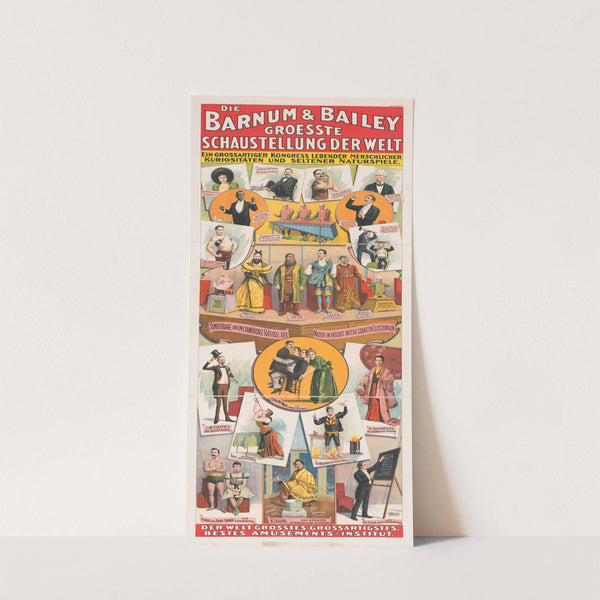 Die Barnum & Bailey groesste schaustellung der welt… Ein grossartiger kongress lebender kenschlicher kuriositäten… (1900) by Strobridge & Co. Lith.