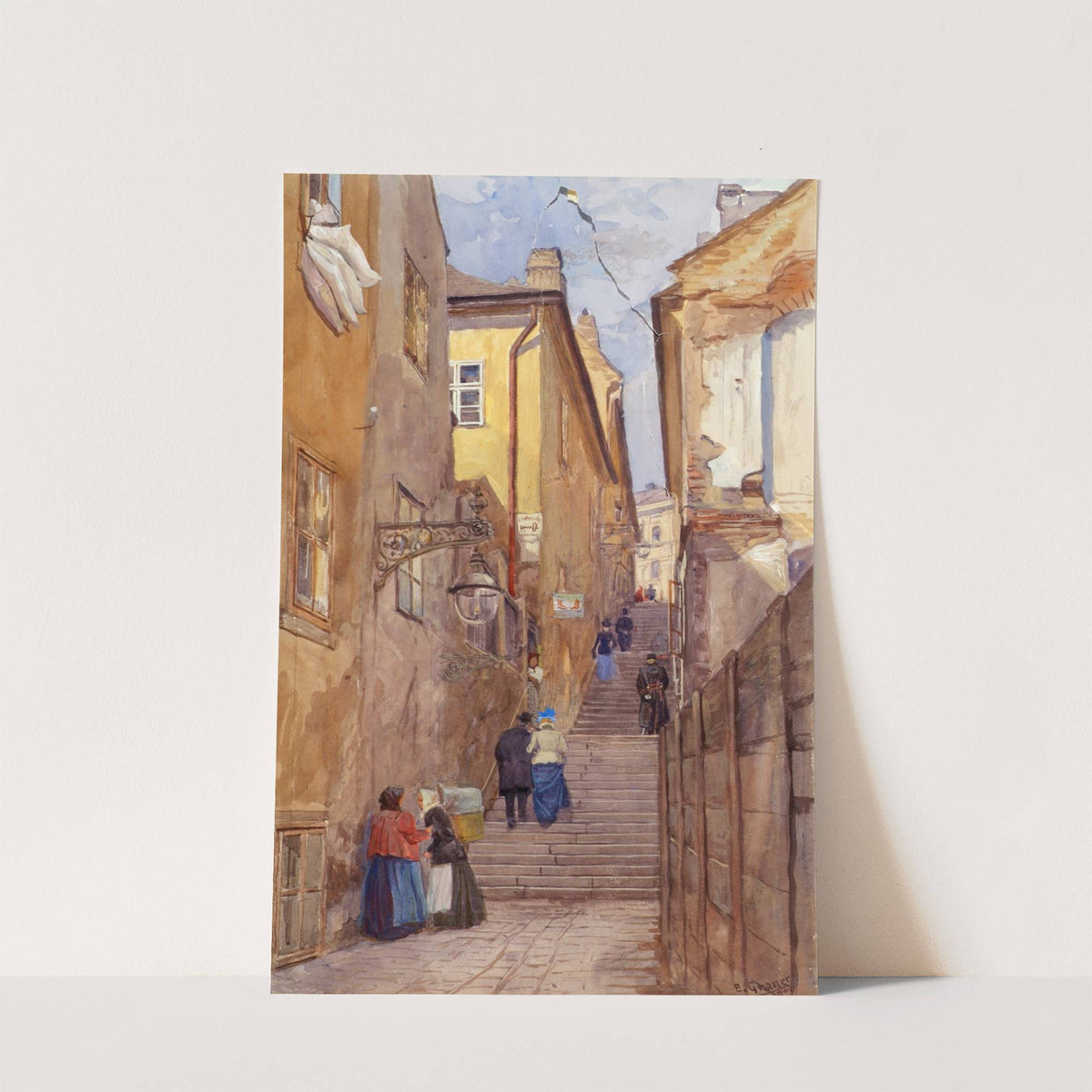 Die Bettlerstiege In Wien-Mariahilf (1900) by Ernst Graner