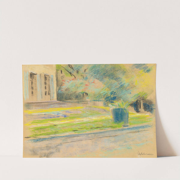 Die Blumenterrasse im Wannseegarten nach Nordwesten (Circa 1927) by Max Liebermann