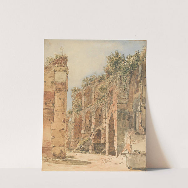 Die Burgruine Emmerberg in der neuen Welt bei Wiener Neustadt by Rudolf von Alt