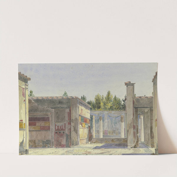 Die Casa di Sallustio und umliegende Ruinen in Pompeji by Carl Friedrich Heinrich Werner