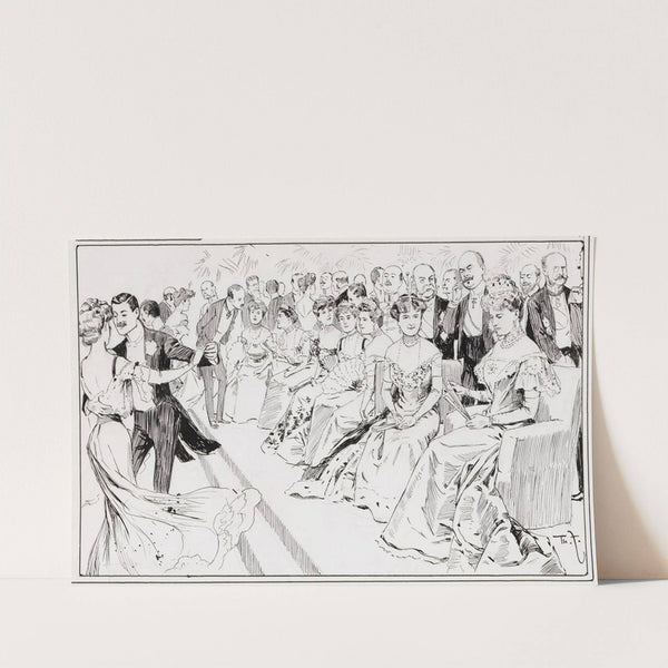 Die ‘Drachenwand’ (Ballmütter und Patronessen beobachten das Geschehen auf der Tanzfläche) (1900) by Theodor Zasche