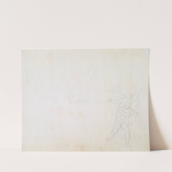 Die drei Heiden des Recto als Aktfiguren by Joseph von Führich