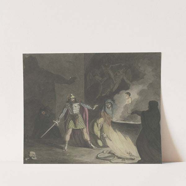 Die drei Hexen beschwören vor Macbeth ein blutiges Kind herauf by Franz Pforr