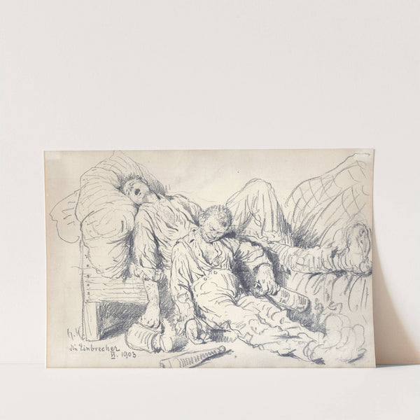 Die Einbrecher by Hermann von Kaulbach