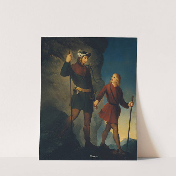 Die Errettung Kaiser Maximilians I. aus der Martinswand (1849) by Friedrich Krepp