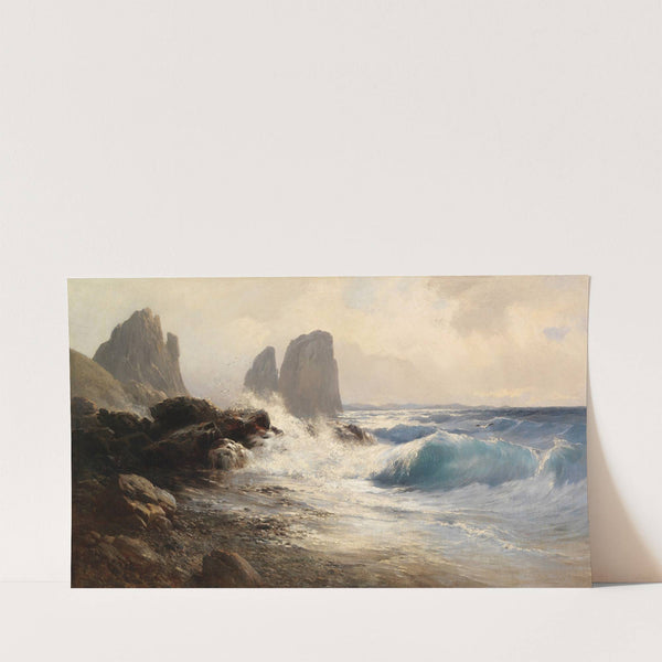 Die Faraglioni-Felsen vor der Küste von Capri (1874) by Edward Theodore Compton