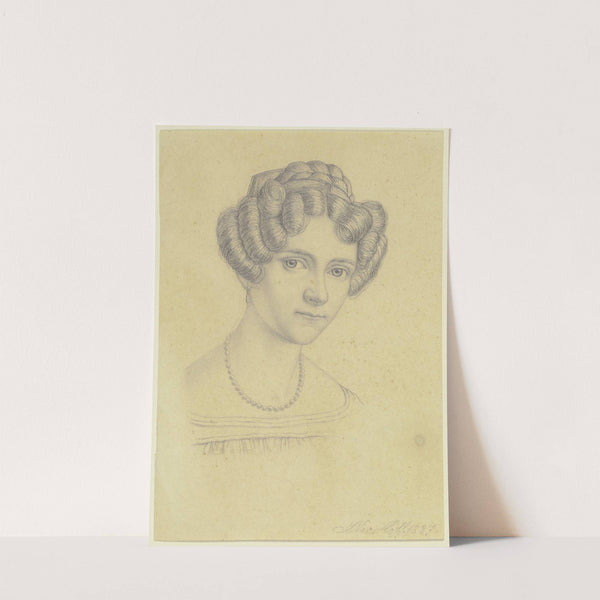 Die Frau des Künstlers, Elisabeth Hoff, geb. Scheurer, als dessen Braut by Nikolaus Hoff