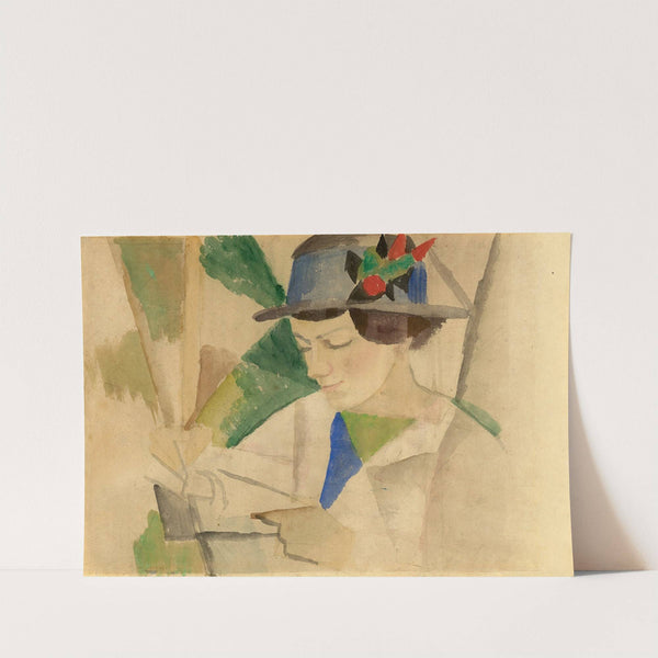 Die Frau des Malers, lesend (1914) by August Macke