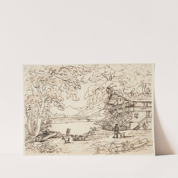 Die Gegend von Interlaken im Mondlicht (1815) by Franz Niklaus König