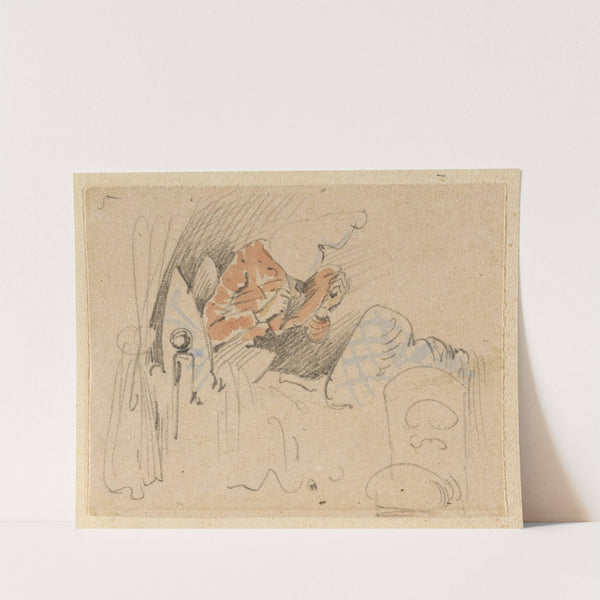 Die gestörte, aber glücklich wieder errungene Nachtruhe (Der Floh); 5 by Wilhelm Busch