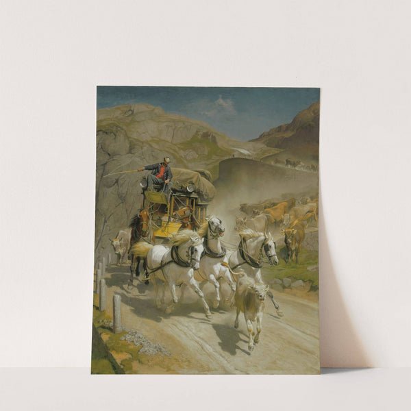 Die Gotthardpost by Rudolf Koller