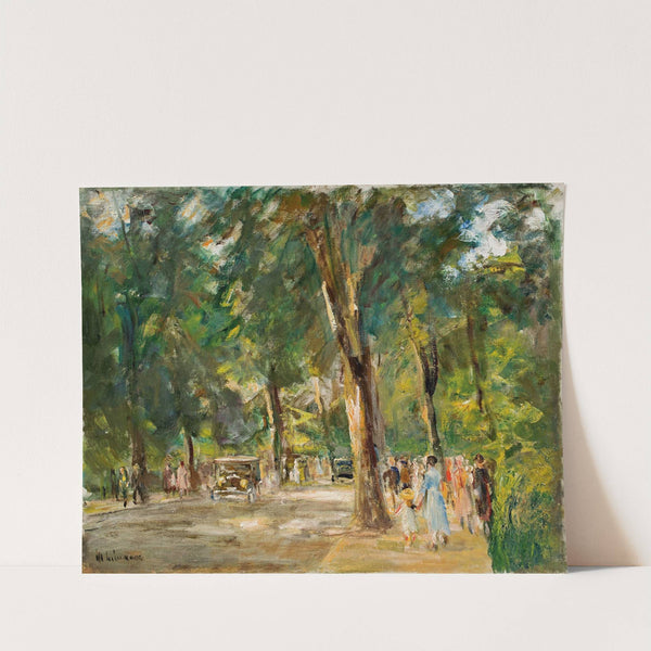 Die Große Seestraße in Wannsee mit Spaziergängern (Circa 1926) by Max Liebermann