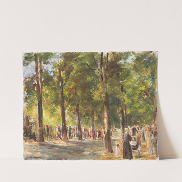 Die Große Seestraße in Wannsee mit Spaziergängern (Circa 1920–23) by Max Liebermann