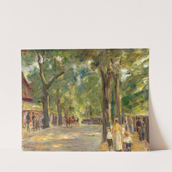 Die Große Seestrasse in Wannsee mit Spaziergängern (1920) by Max Liebermann