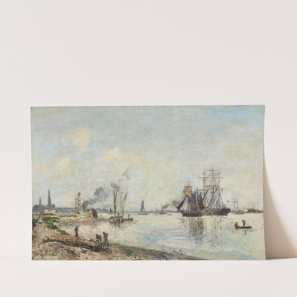 Die Hafeneinfahrt von Antwerpen by Johan Barthold Jongkind