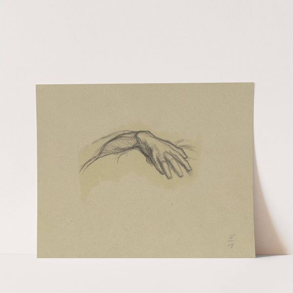 Die Hand eines waagerecht aufgelegten rechten Armes by Victor Müller