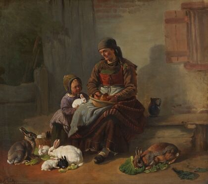 Die Hasenfütterung (1845)